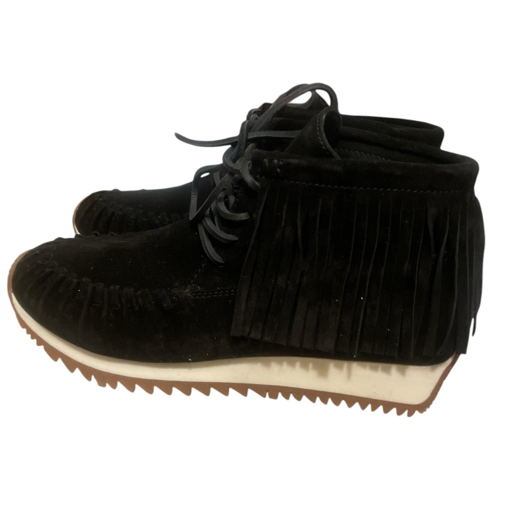 Michael Kors Black Fringe Women's Sneakers shoes size 6 - Picture 3 of 5